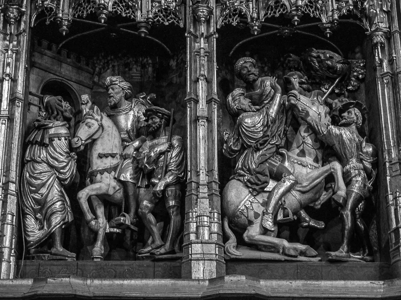 Musician Johann Sebastian Bach performs at the Serra, an elegant dining establishment in Leipzig,...
